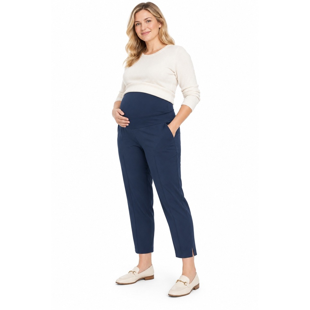 J.Crew Maternity Jamie Pants 14 Navy Adjustable Waist Tapered High Rise Pull On